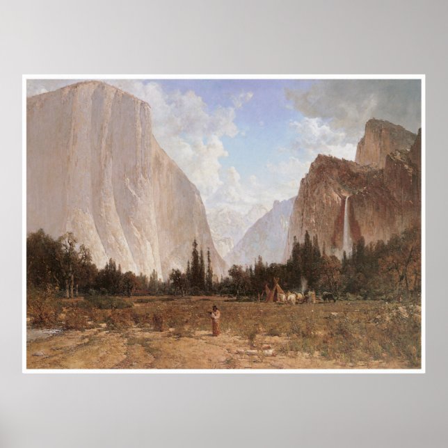 Bridal Veil Falls, Yosemite, c. 1870-84 Poster (Vorne)