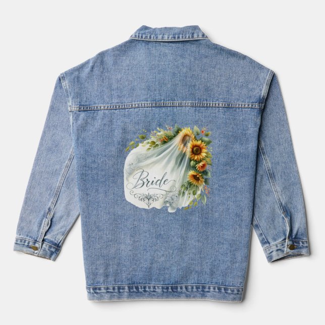 Bridal Veil Sunflower Denim Jacket Jeansjacke (Rückseite)