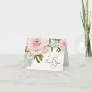 Bridal Vielen Dank Notizen Hübsche Pastel Rose Art