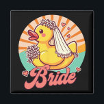Bridal Wedding Bachelorette Rubber Duc Magnet<br><div class="desc">Bridal Wedding Bachelorette Rubber Duck Bride</div>