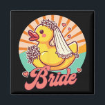 Bridal Wedding Bachelorette Rubber Duc Magnet<br><div class="desc">Bridal Wedding Bachelorette Rubber Duck Bride</div>