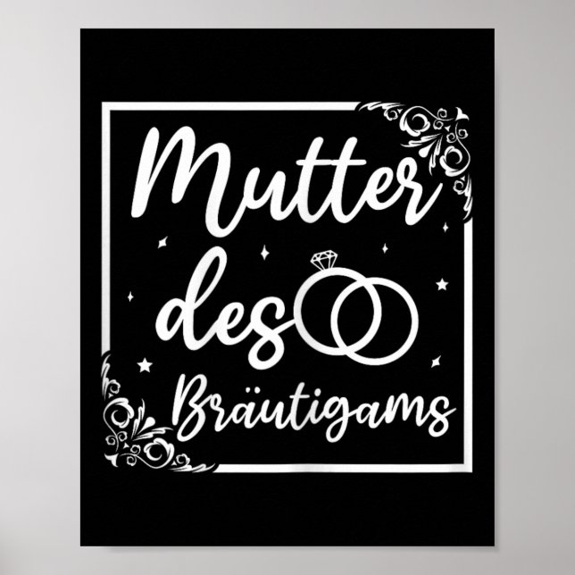 Bridal Wedding Mama Mutter des Bräutigams Poster (Vorne)