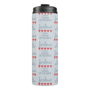 Bridal & Wedding Party 5 Cousin Herz Thermosbecher