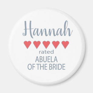 Bridal & Wedding Party 5 Herz Abuela von Bride Magnet