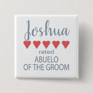 Bridal & Wedding Party 5 Herz Abuelo Gräuel Button