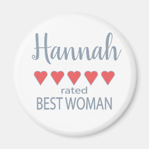 Bridal & Wedding Party 5 Herz Beste Frau Magnet