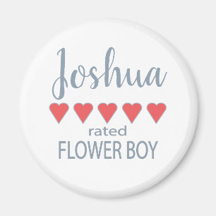 Bridal & Wedding Party 5 Herz Blume Junge Magnet