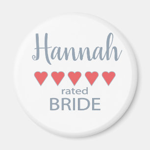 Bridal & Wedding Party 5 Herz Braut Magnet