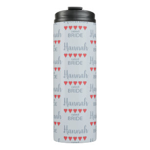 Bridal & Wedding Party 5 Herz Braut Thermosbecher