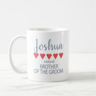 Bridal & Wedding Party 5 Herz Bruder des Grooms Kaffeetasse