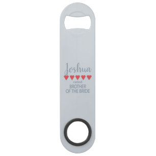 Bridal & Wedding Party 5 Herz Bruder von Bride Speed Flaschenöffner