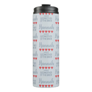 Bridal & Wedding Party 5 Herz Godmutter of Bride Thermosbecher