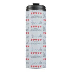 Bridal & Wedding Party 5 Herz Groomswoman Thermosbecher