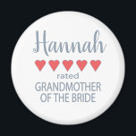 Bridal & Wedding Party 5 Herz Großmutter o Bride Magnet<br><div class="desc">Die Mitglieder der Brautparty- und Hochzeitsfeier werden sich mit einem "Fünf-Herzen-Geschenk", das speziell für sie gemacht wurde, geliebt und geschätzt fühlen. Liebe ist das, worum es geht. Ob Hochzeit oder Hochzeit in Urlaubsort in der Heimatstadt - die personalisierten Gegenstände werden sicher sein, Lächeln auf den Weg zu bringen. Die individuell...</div>