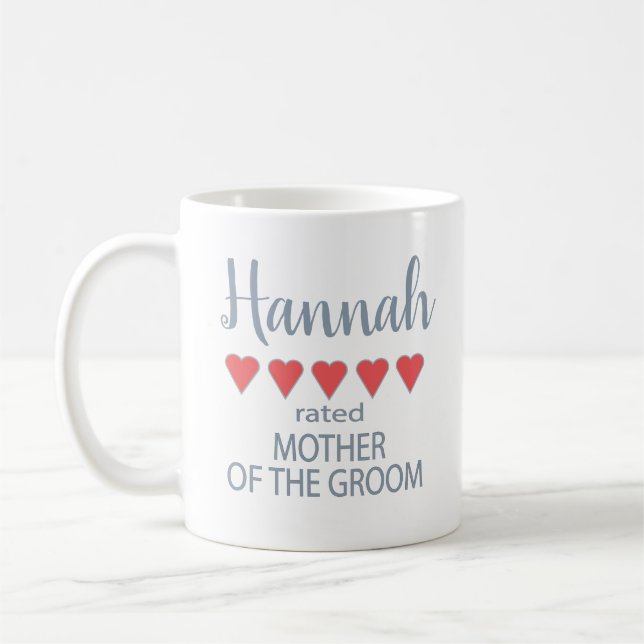 Bridal & Wedding Party 5 Herz Mutter des Gräuels Kaffeetasse (Links)
