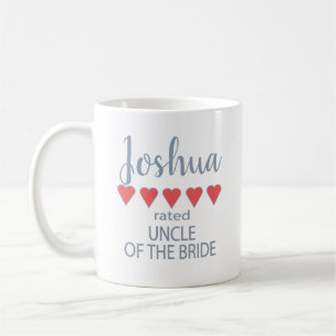 Bridal & Wedding Party 5 Herz Onkel von Braut Kaffeetasse