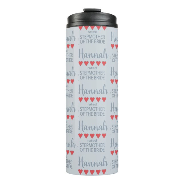 Bridal & Wedding Party 5 Herz Stepmutter of Bride Thermosbecher (Vorderseite)