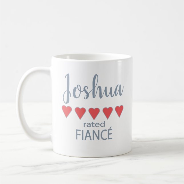Bridal & Wedding Party 5 Herz-Verlobte Kaffeetasse (Links)