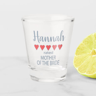 Bridal & Wedding Party 5 Herzenmutter von Bride Schnapsglas