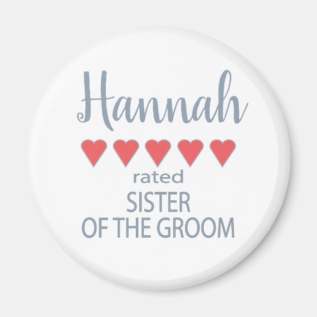 Bridal & Wedding Party 5 Herzensminister Magnet (Vorne)