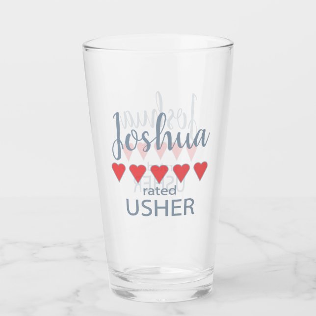 Bridal & Wedding Party 5 Herzensstifter Glas (Vorderseite)