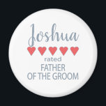 Bridal & Wedding Party 5 Herzenvater Magnet<br><div class="desc">Die Mitglieder der Brautparty- und Hochzeitsfeier werden sich mit einem "Fünf-Herzen-Geschenk", das speziell für sie gemacht wurde, geliebt und geschätzt fühlen. Liebe ist das, worum es geht. Ob Hochzeit oder Hochzeit in Urlaubsort in der Heimatstadt - die personalisierten Gegenstände werden sicher sein, Lächeln auf den Weg zu bringen. Die individuell...</div>