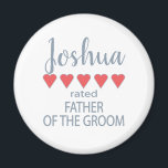 Bridal & Wedding Party 5 Herzenvater Magnet<br><div class="desc">Die Mitglieder der Brautparty- und Hochzeitsfeier werden sich mit einem "Fünf-Herzen-Geschenk", das speziell für sie gemacht wurde, geliebt und geschätzt fühlen. Liebe ist das, worum es geht. Ob Hochzeit oder Hochzeit in Urlaubsort in der Heimatstadt - die personalisierten Gegenstände werden sicher sein, Lächeln auf den Weg zu bringen. Die individuell...</div>