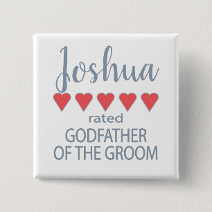 Bridal & Wedding Party 5 Herzgottvater des Grooms Button