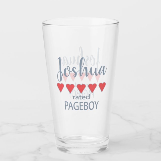 Bridal & Wedding Party 5 Herzpartie Glas (Vorderseite)