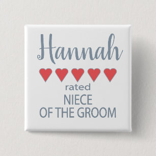 Bridal & Wedding Party 5 Herzstück Groom Button