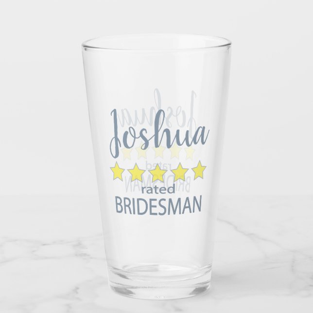 Bridal & Wedding Party 5 Star Bridesman Glas (Vorderseite)