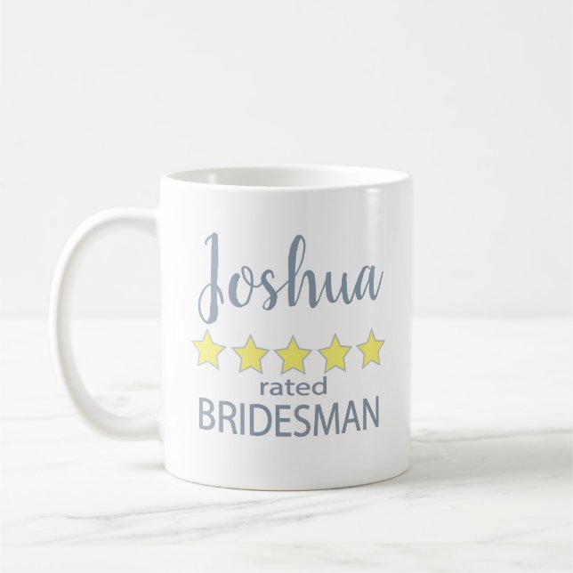 Bridal & Wedding Party 5 Star Bridesman Kaffeetasse (Links)