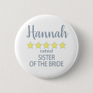 Bridal & Wedding Party 5 Sterne Bride Button
