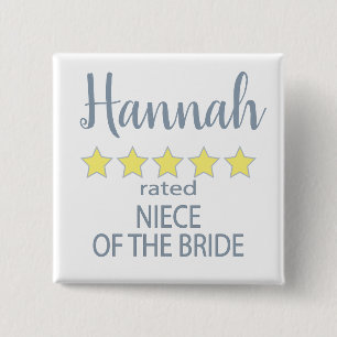 Bridal & Wedding Party 5 Sterne Bride Button