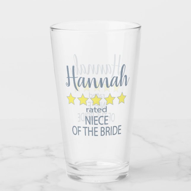 Bridal & Wedding Party 5 Sterne Bride Glas (Vorderseite)