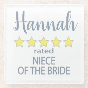 Bridal & Wedding Party 5 Sterne Bride Glasuntersetzer