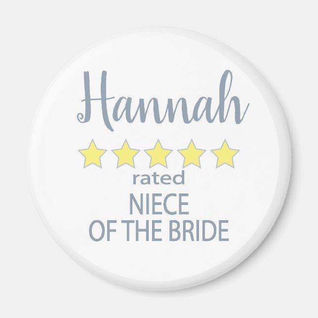 Bridal & Wedding Party 5 Sterne Bride Magnet (Vorne)