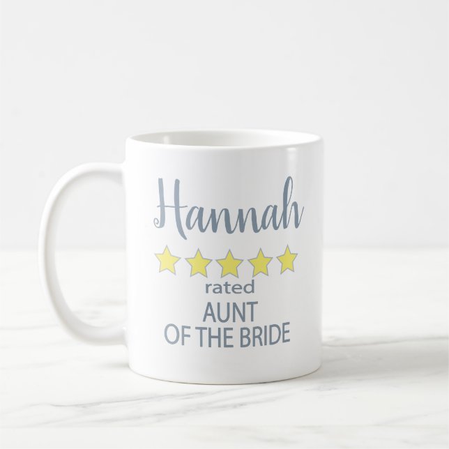 Bridal & Wedding Party 5 Sterne Bride Tante Kaffeetasse (Links)