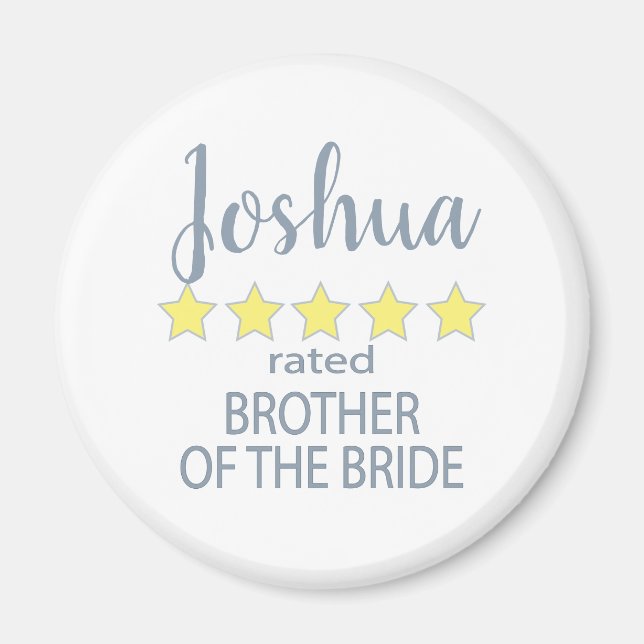 Bridal & Wedding Party 5 Sterne Bruder von Bride Magnet (Vorne)