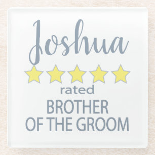 Bridal & Wedding Party 5 Sterne Bruder von Groom Glasuntersetzer