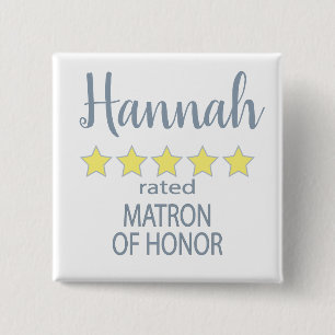Bridal & Wedding Party 5 Sterne Ehrenmatron Button