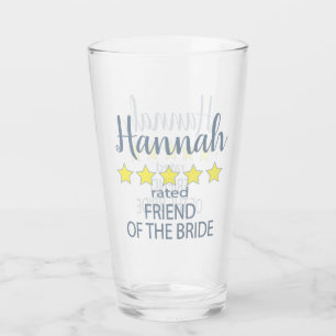 Bridal & Wedding Party 5 Sterne Freund von Bride Glas