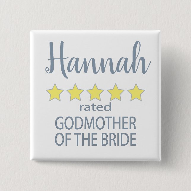 Bridal & Wedding Party 5 Sterne Godmutter von Brid Button (Vorderseite)