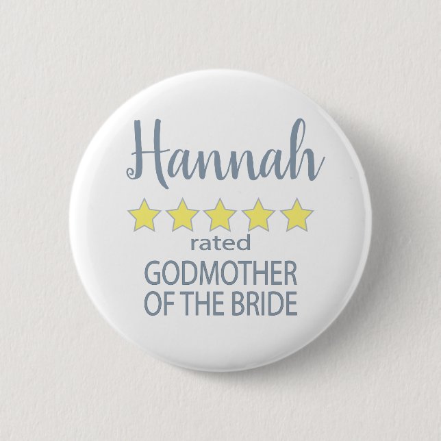 Bridal & Wedding Party 5 Sterne Godmutter von Brid Button (Vorderseite)