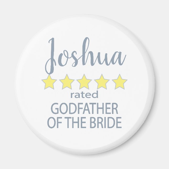Bridal & Wedding Party 5 Sterne Godvater von Bride Magnet (Vorne)