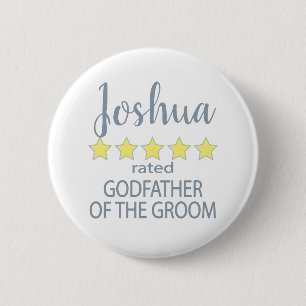 Bridal & Wedding Party 5 Sterne Godvater von Groom Button
