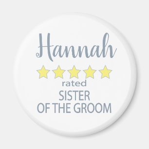 Bridal & Wedding Party 5 Sterne Groom Magnet