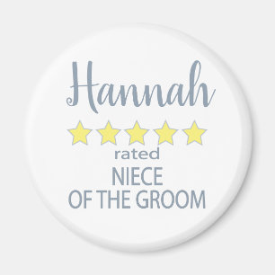 Bridal & Wedding Party 5 Sterne Groom Magnet