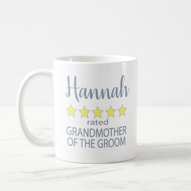 Bridal & Wedding Party 5 Sterne Großmutter Kaffeetasse (Links)