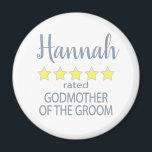 Bridal & Wedding Party 5 Sterne Großmutter Magnet<br><div class="desc">Die Mitglieder der Brautparty- und Hochzeitsfeier werden sich mit einem "Fünf-Sterne-Geschenk", das speziell für sie gemacht wurde, geliebt und geschätzt fühlen. Liebe ist das, worum es geht. Ob Hochzeit oder Hochzeit in Urlaubsort in der Heimatstadt - die personalisierten Gegenstände werden sicher sein, Lächeln auf den Weg zu bringen. Die individuell...</div>